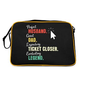 IT Ticket Dad - Retro Bag - black/gold - Back
