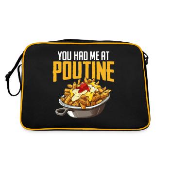 Tu m’as eu à la poutine Cuisine canadienne drôle - Sac Retro - noir/or - Dos