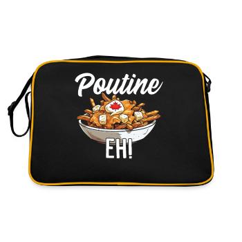 Poutine Eh Funny Fries Fromage en grains Sauce Poutine - Sac Retro - noir/or - Dos