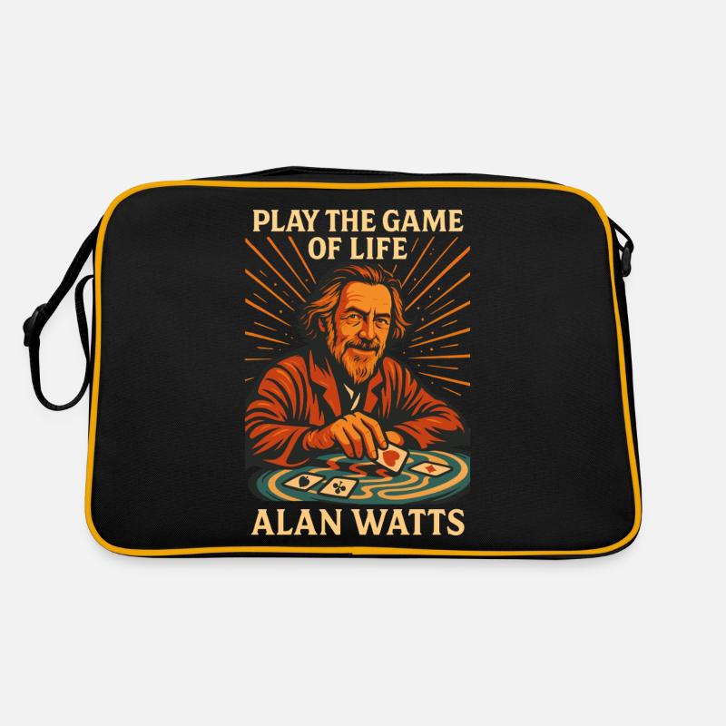 Alan Watts Spiel des Lebens Kunst Retro Tasche