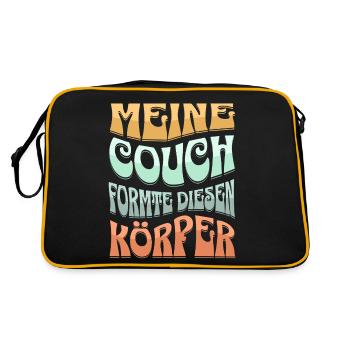 Meine Couch Formte Diesen Körper - Retro Tasche - Schwarz/Gold - Hinten