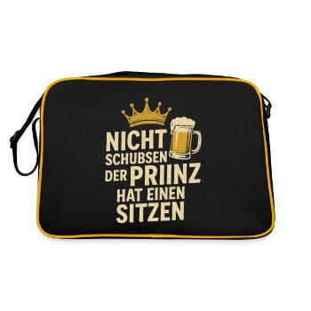 Ne poussez pas l’enterrement de vie de garçon du prince Malle - Sac Retro - noir/or - Dos