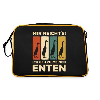 J’en ai assez, je vais à mes canards - Sac Retro - noir/or - Dos