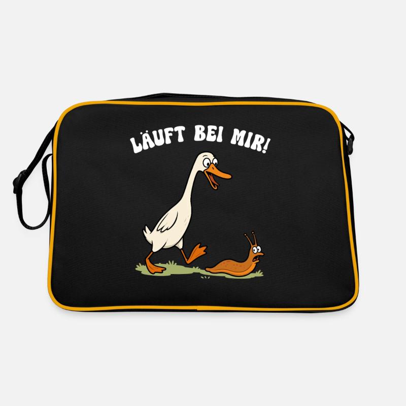 Runner duck runs with me Runner Duck Snail Duck Retro Bag