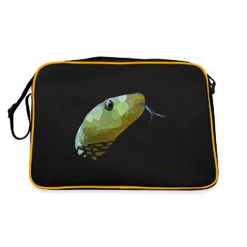 Serpent géométrique Low Poly - Sac Retro - noir/or - Dos