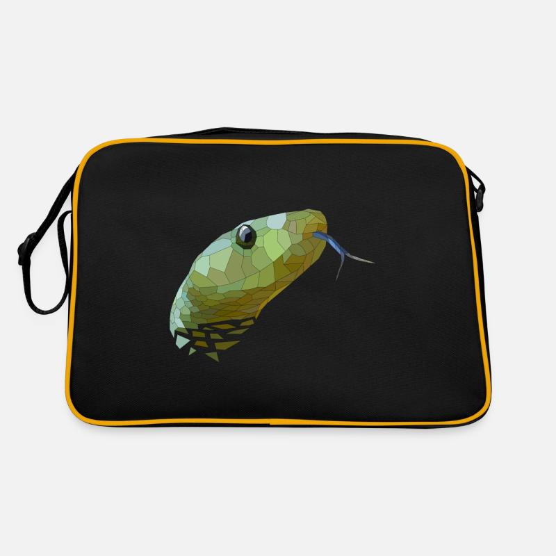 Schlange geometrisch Low Poly Retro Tasche