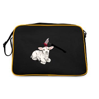 Animal welfare Sheep Easter Lamb Meat consumption - Retro Bag - black/gold - Back