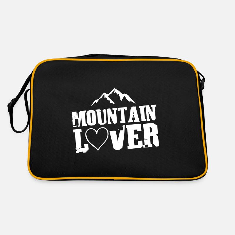 Mountain lover berge herz Retro Tasche