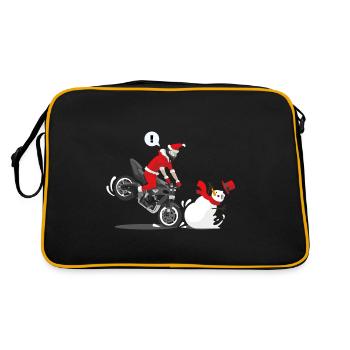 Christmas motorcycle stop - Retro Bag - black/gold - Back