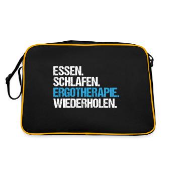 Ergotherapie Ergotherapeut Ergotherapeutin - Retro Tasche - Schwarz/Gold - Hinten