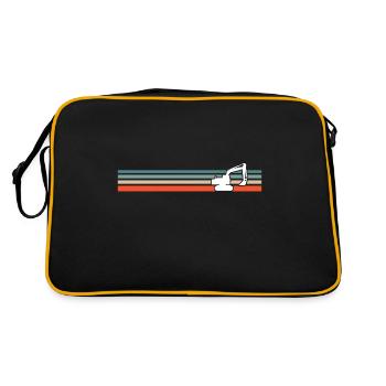 retro excavator construction site - Retro Bag - black/gold - Back