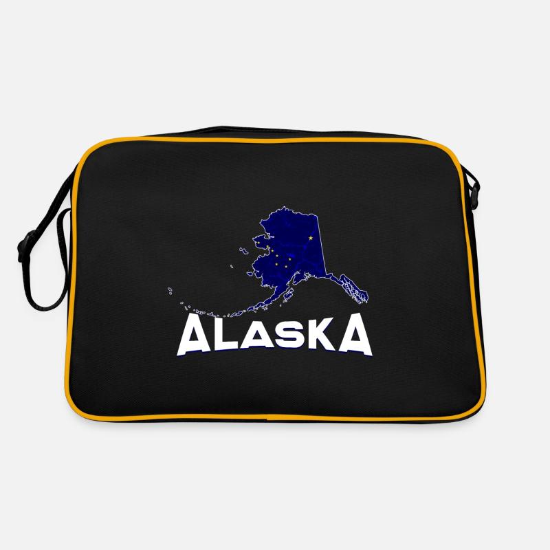 Alaska - Retro Tasche - Schwarz/Gold