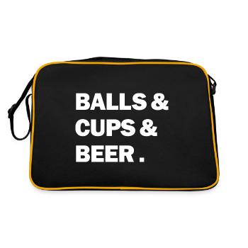 Balls and Mugs and Beer Beer Pong Beer Pong - Retro Bag - black/gold - Back