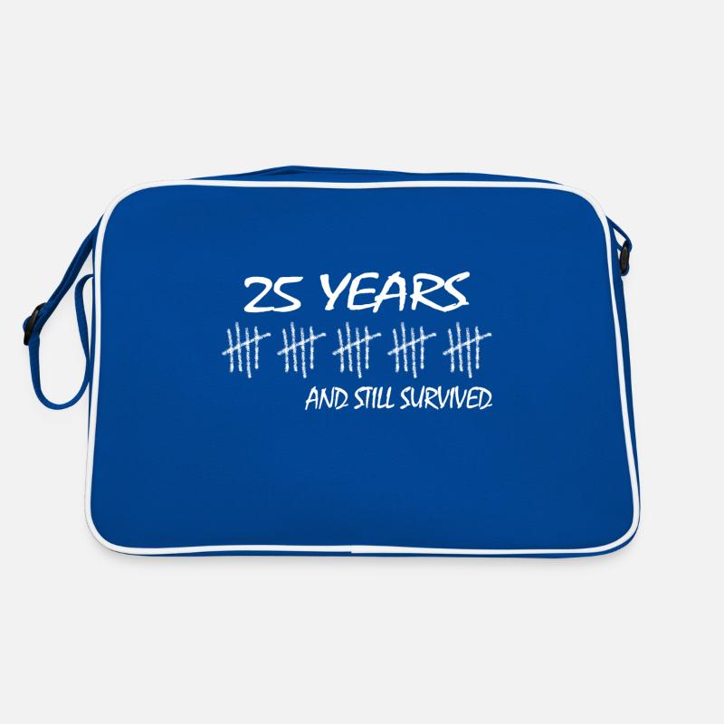 25th birthday anniversary survived 25 twenty-five Retro Bag