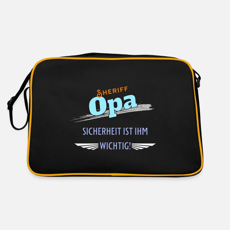 Opa Sheriff Großvater Geschenkidee Opi Retro Tasche