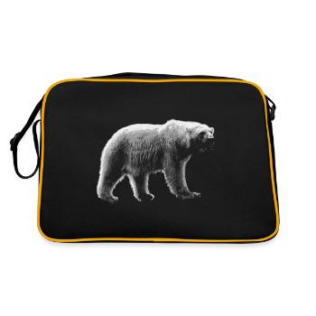 Ours Grizzly Ours brun Ours prédateur Animaux sauvages - Sac Retro - noir/or - Dos