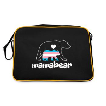Trans Transgender Pride Flagge - Retro Tasche - Schwarz/Gold - Hinten