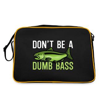 Sei kein Dumping-Bass - Retro Tasche - Schwarz/Gold - Hinten