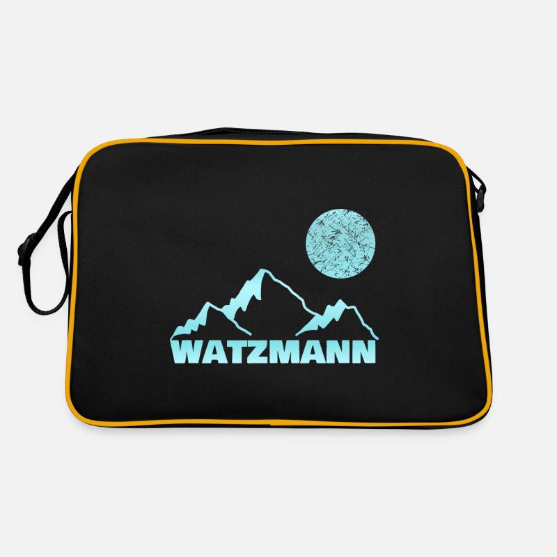Watzmann - Retro Tasche - Schwarz/Gold