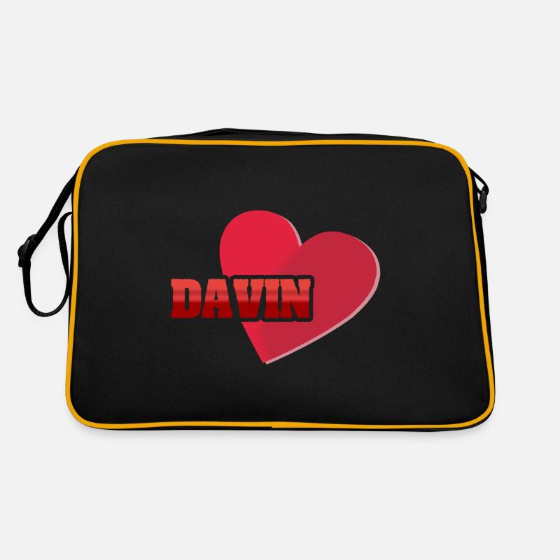 First name Davin Retro Bag