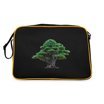 Asia, Japan, Tree, Japanese, Flora, Nature, Trees - Retro Bag - black/gold - Back