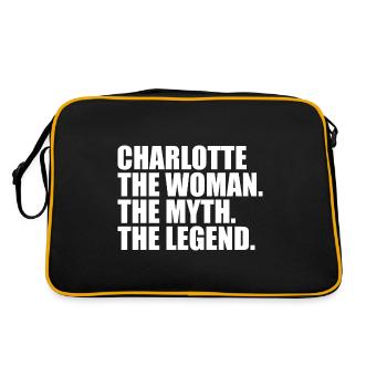 Woman Myth Legend Name Charlott - Retro Bag - black/gold - Back