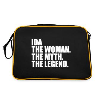 Woman Myth Legend Name Ida - Retro Bag - black/gold - Back