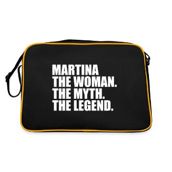 Femme, Mythe, Légende, Nom : Martina - Sac Retro - noir/or - Dos