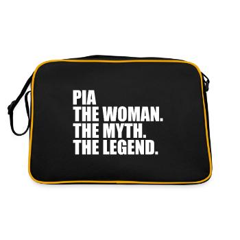 Woman Myth Legend Name Pia - Retro Bag - black/gold - Back