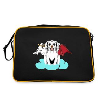 Celestial Satan Dog Hells Dog Devil Angel - Retro Bag - black/gold - Back