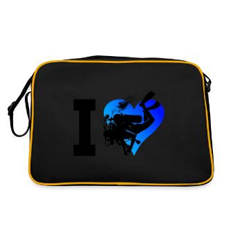 Scuba Diver Diving Diver Ladies Scuba Diver - Retro Bag - black/gold - Back
