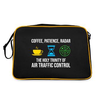 Air Traffic Controller Coffee Radar ATC Aviation - Retro Bag - black/gold - Back