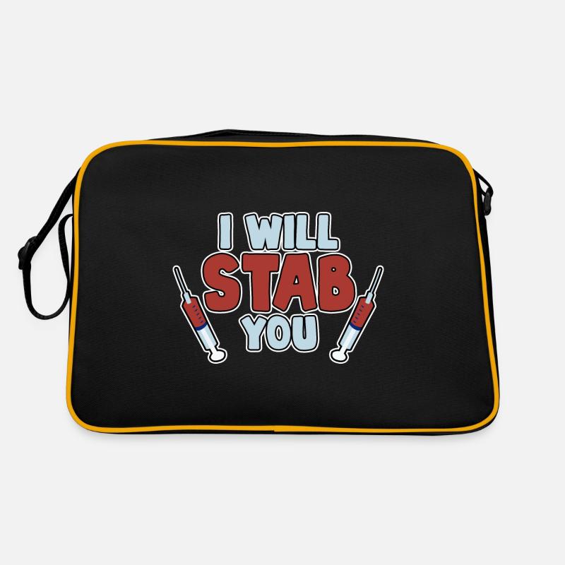 I Will Stab You Retro Tasche