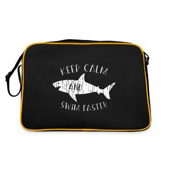 Keep calm and swim faster - Retro Bag - black/gold - Back