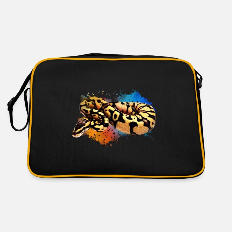 Ball Python Watercolor Reptile Keeper Snake Design Retro Bag