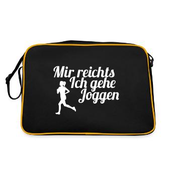 Läufer Laufen Joggen - Retro Tasche - Schwarz/Gold - Hinten