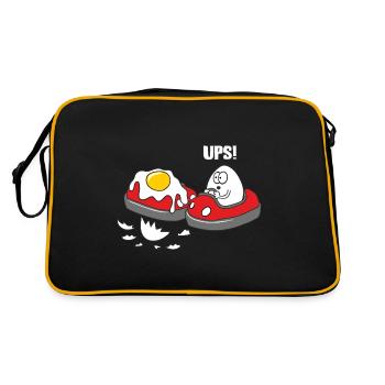 Eier ups - Retro Tasche - Schwarz/Gold - Hinten