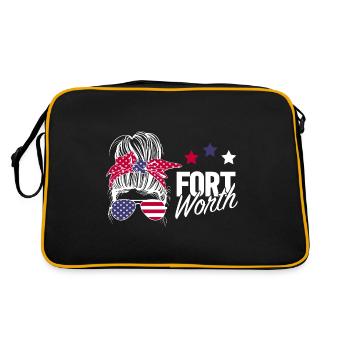 Fort Worth - Retro Bag - black/gold - Back