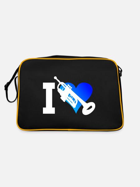 Trumpeter Men Trumpet Players Trumpet Playing - Retro Bag - black/gold - Back