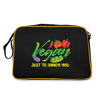 Végétalien Juste pour vous ennuyer Drôle De Végétal Végétal - Sac Retro - noir/or - Dos