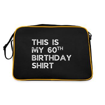 THIS IS MY 60TH BIRTHDAY SHIRT. 60TH BIRTHDAY - Retro Bag - black/gold - Back