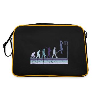 Basketball Sports Evolution for BBall Lovers Dunk - Retro Tasche - Schwarz/Gold - Hinten