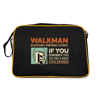 Great Childhood Musician Gift - Retro Bag - black/gold - Back