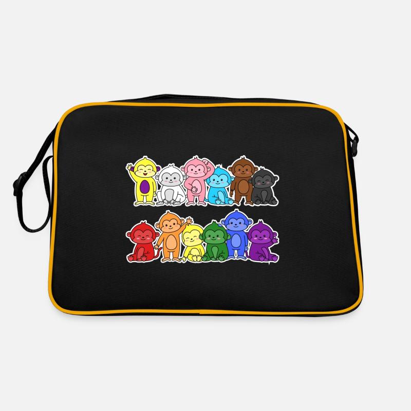 Pride Progress Flag Monkey for Equality Sac Retro