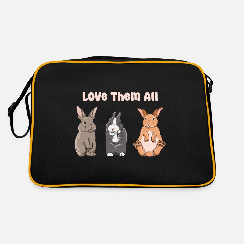 Conception de lapin mignon pour les propriétaires de lapins Sac Retro