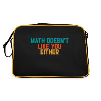 Mathematics Dear Math Stop Asking About Your X - Retro Tasche - Schwarz/Gold - Hinten