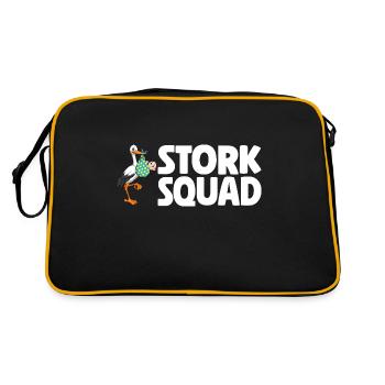 Stork Squad Labor & Delivery Nurse - Retro Tasche - Schwarz/Gold - Hinten