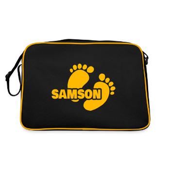 Cadeau pour Samson - Sac Retro - noir/or - Dos