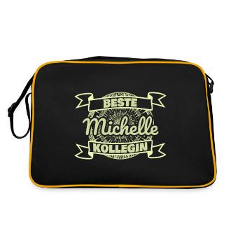 Collègue de travail Michelle - Sac Retro - noir/or - Dos