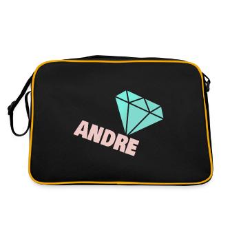 Gift for Andre - Retro Bag - black/gold - Back
